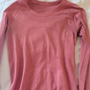 Pink Long Sleeve Athletic Top